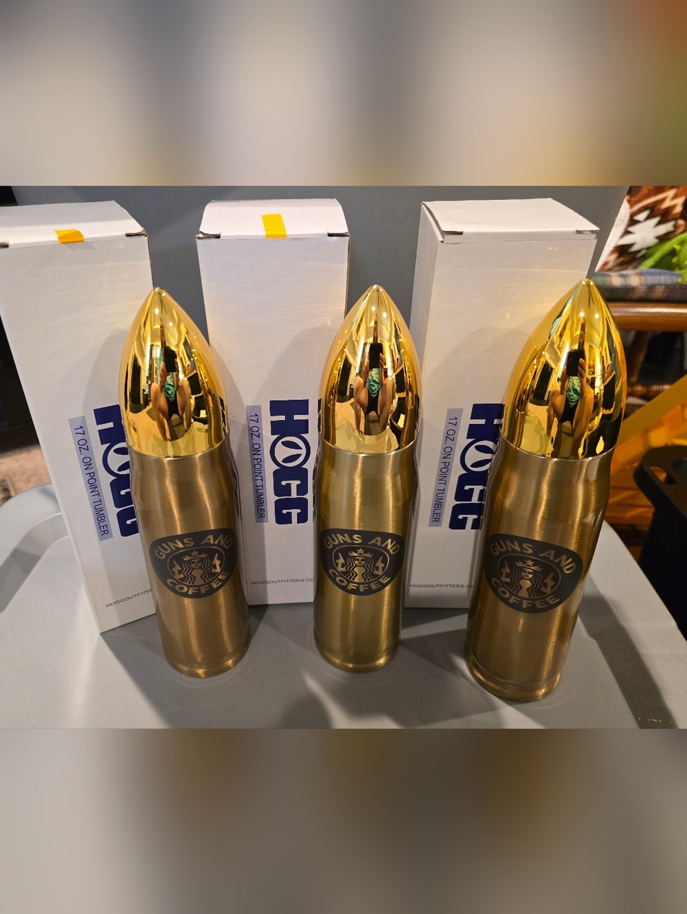 1-HOGG On Point Bullet Stainless Steel Water Bottle - 17 oz, Price Is For 1